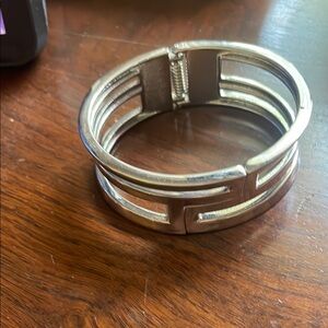 Silver Geometric Cuff Bracelet